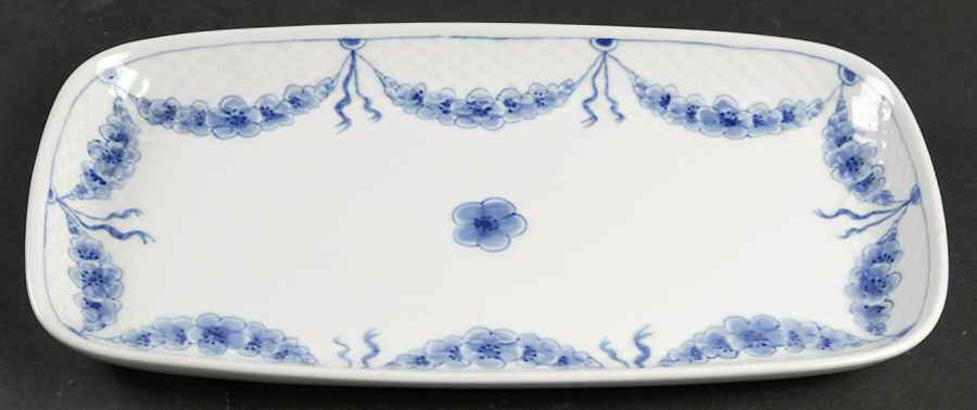 Empire Blue and White Large Sandwich Tray by Bing & Grondahl-1