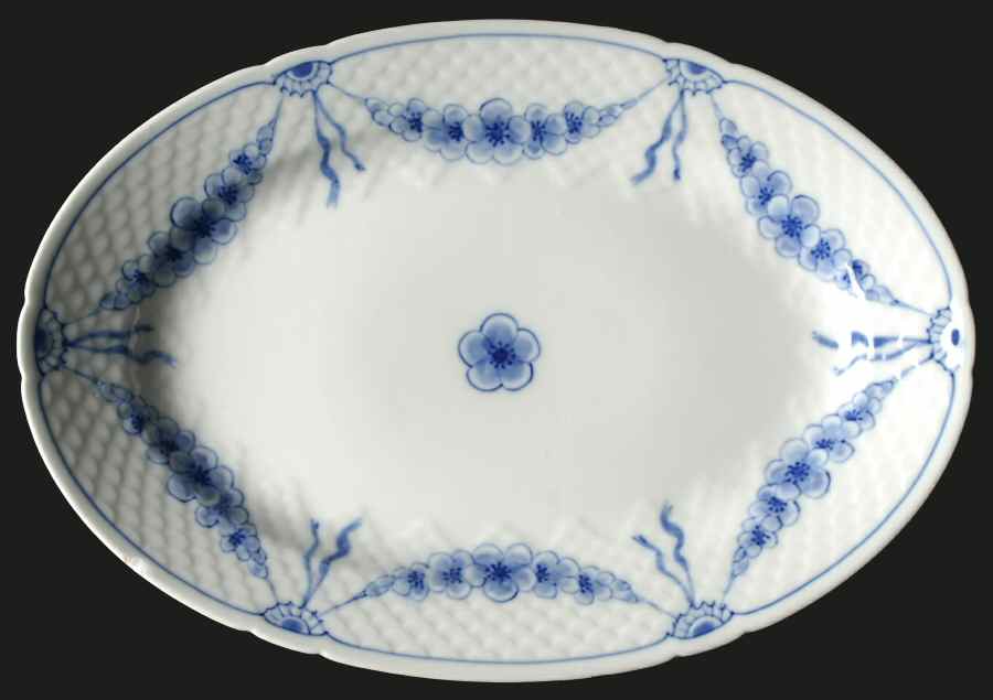 Empire Blue and White 13" Oval Serving Platter by Bing & Grondahl-1