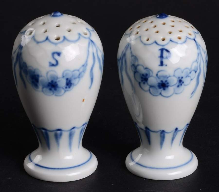 Empire Blue and White Salt & Pepper Set by Bing & Grondahl-1