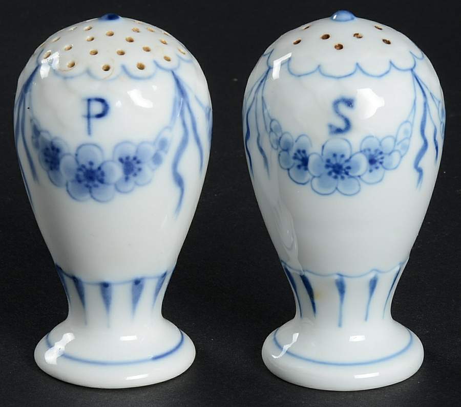 Empire Blue and White Salt & Pepper Set by Bing & Grondahl-1