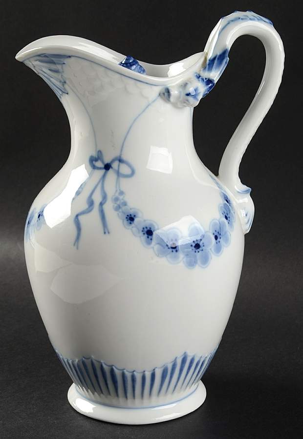 Empire Blue and White Chocolate Pot & Lid by Bing & Grondahl-1