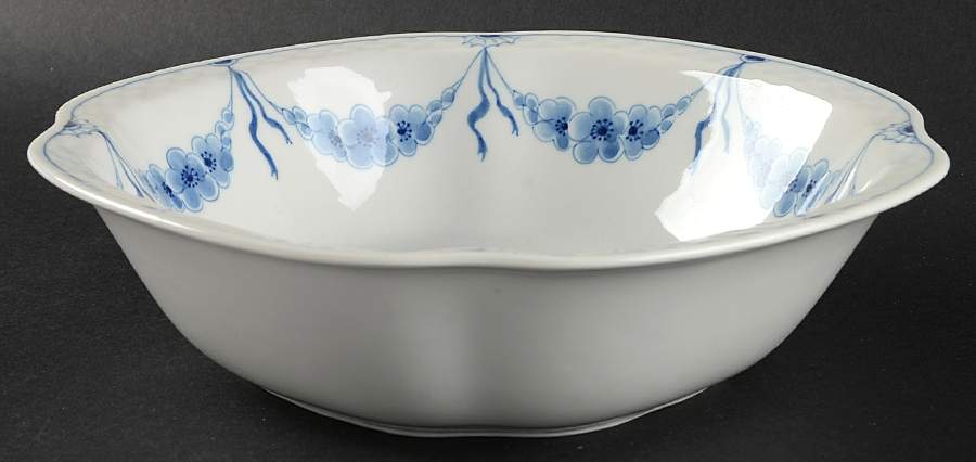 Empire Blue and White 9" Salad Serving Bowl by Bing & Grondahl-1