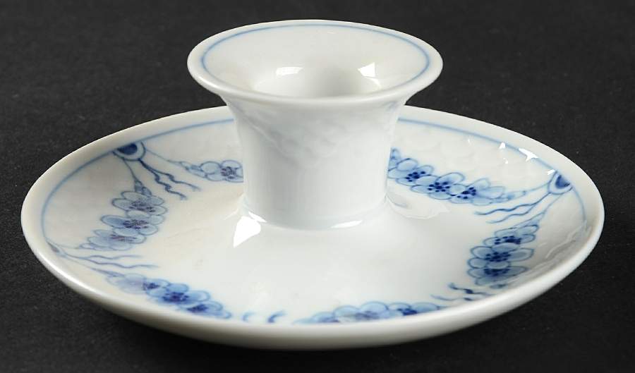 Empire Blue and White Single Light Candlestick by Bing & Grondahl-1