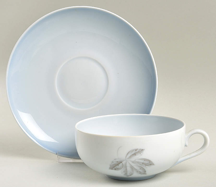 Falling Leaves Flat Cup & Saucer Set by Bing & Grondahl-1