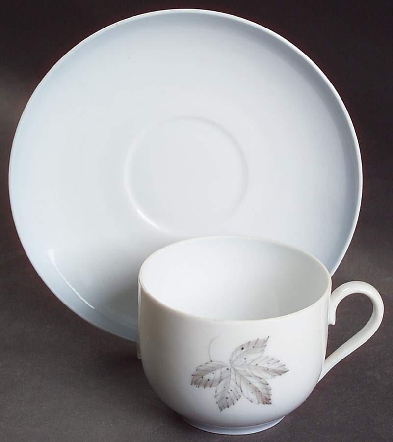 Falling Leaves Flat Cup & Saucer Set by Bing & Grondahl-1