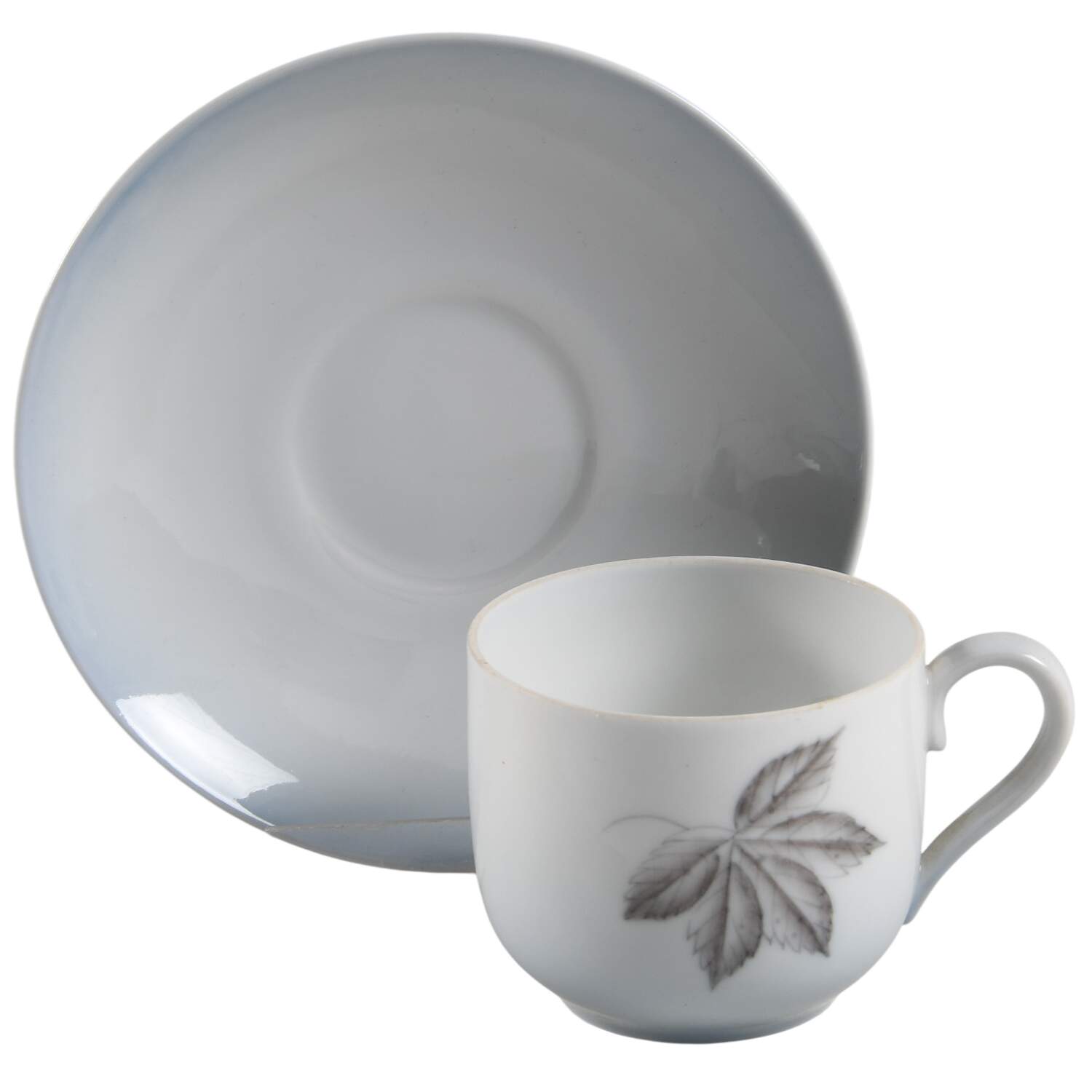 Falling Leaves Flat Demitasse Cup & Saucer Set by Bing & Grondahl-1