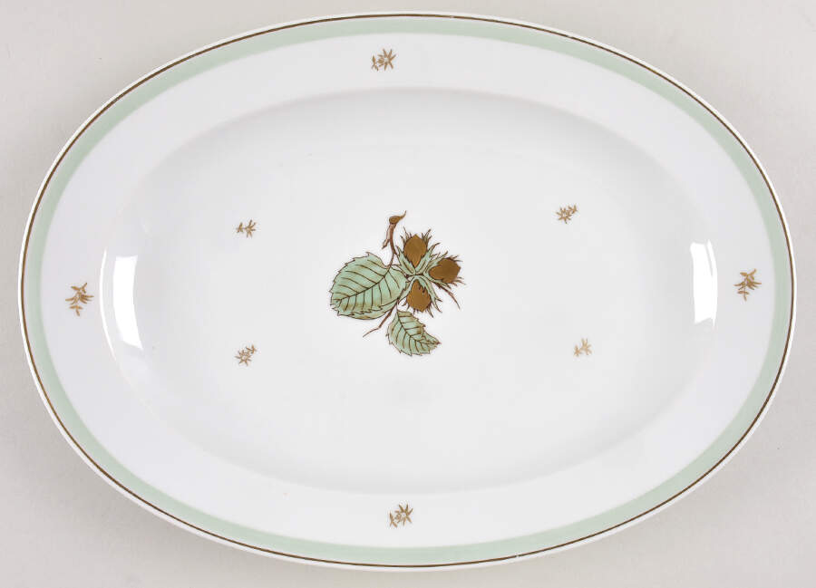 Hazelnut 13" Oval Serving Platter by Bing & Grondahl-1