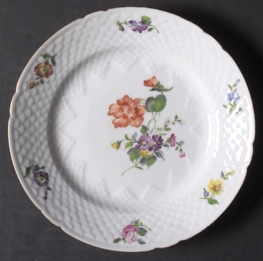 Saxon Flower (White Background) Salad Plate by Bing & Grondahl-1