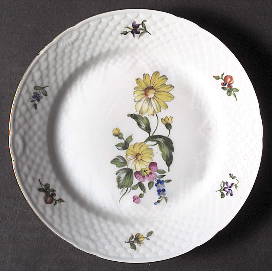 Saxon Flower (White Background) Dessert/Pie Plate by Bing & Grondahl-1