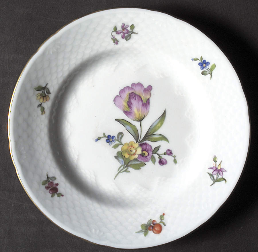 Saxon Flower (White Background) Bread & Butter Plate by Bing & Grondahl-1
