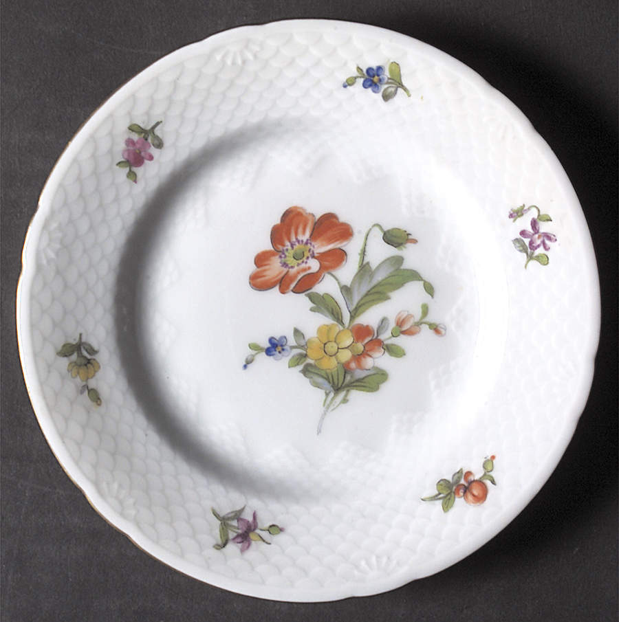 Saxon Flower (White Background) Bread & Butter Plate by Bing & Grondahl-1