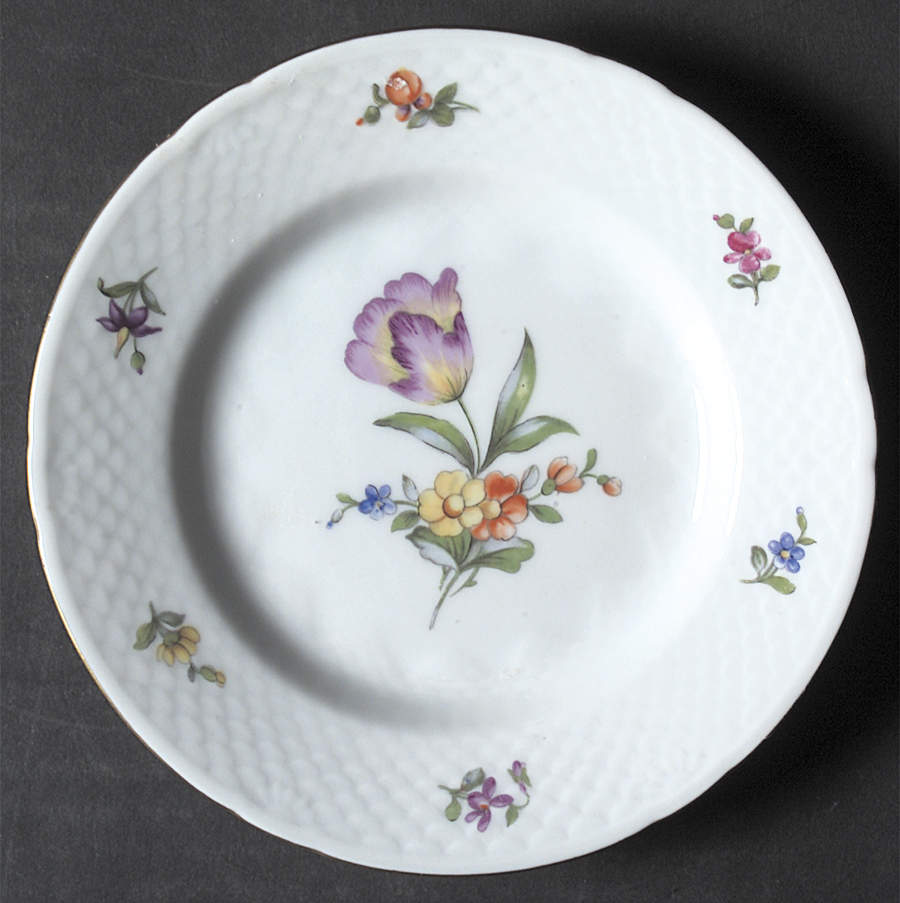 Saxon Flower (White Background) Bread & Butter Plate by Bing & Grondahl-1