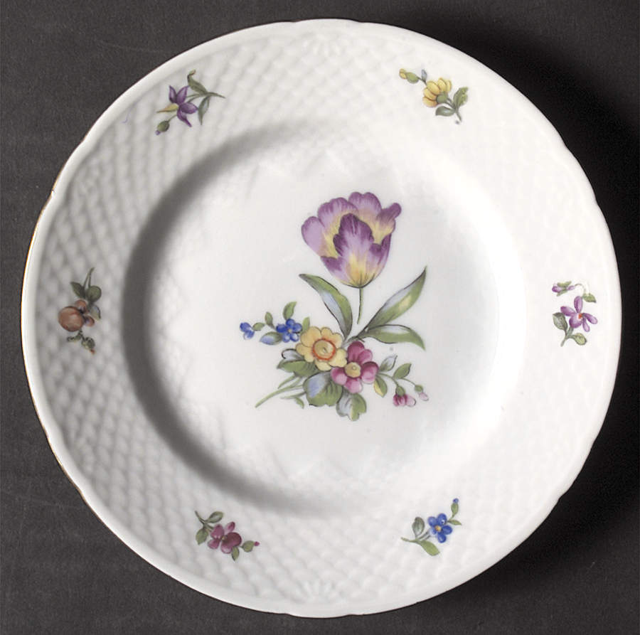 Saxon Flower (White Background) Bread & Butter Plate by Bing & Grondahl-1