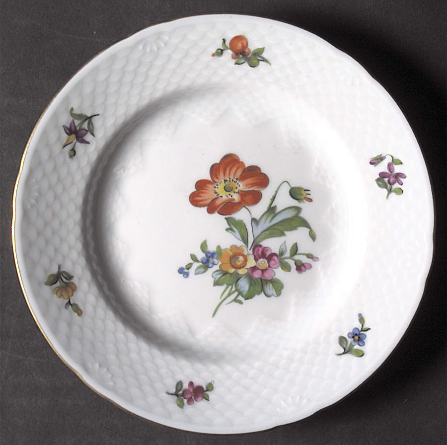 Saxon Flower (White Background) Bread & Butter Plate by Bing & Grondahl-1