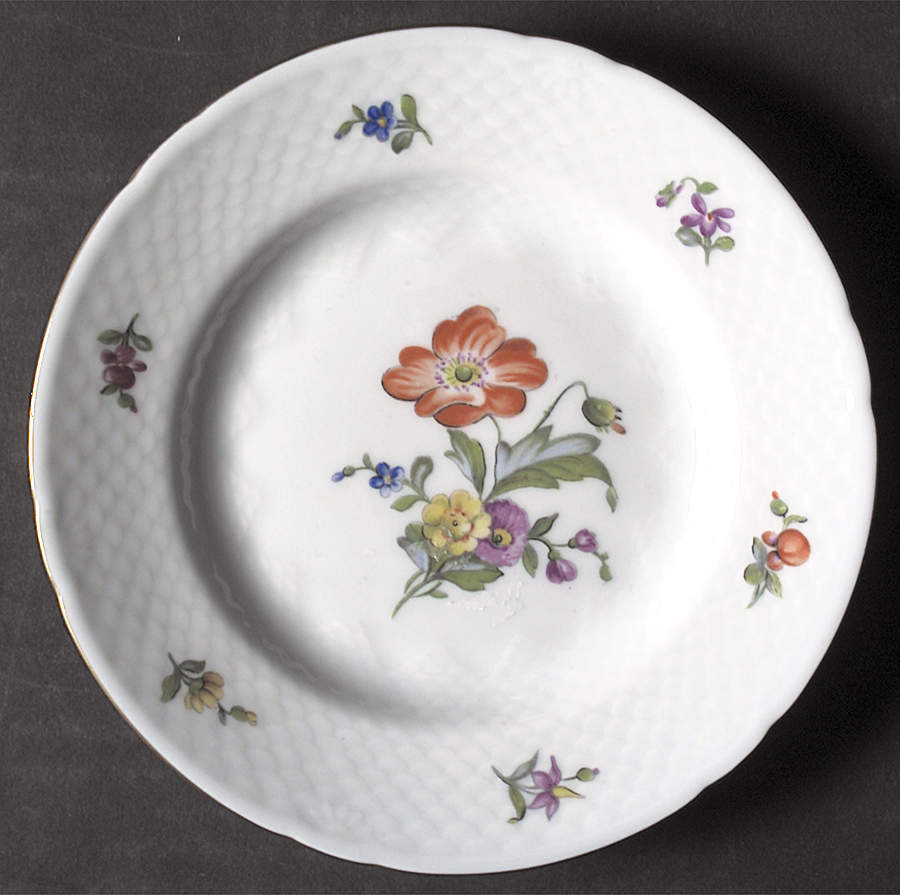 Saxon Flower (White Background) Bread & Butter Plate by Bing & Grondahl-1