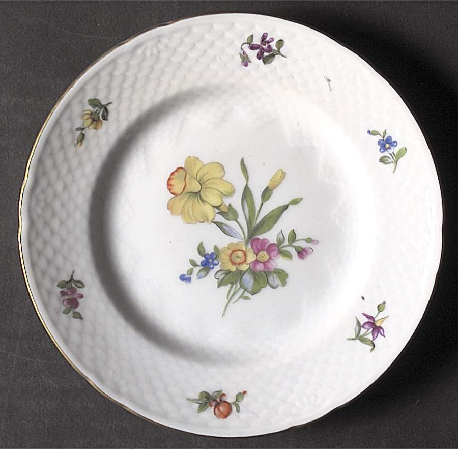 Saxon Flower (White Background) Bread & Butter Plate by Bing & Grondahl-1