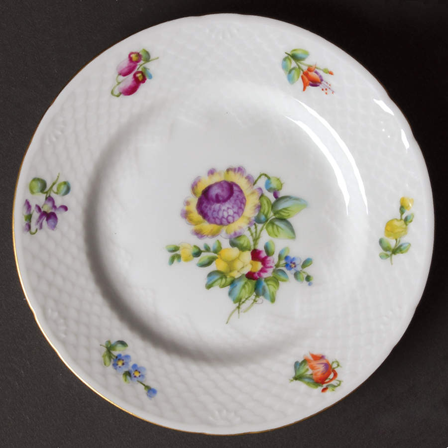 Saxon Flower (White Background) Bread & Butter Plate by Bing & Grondahl-1