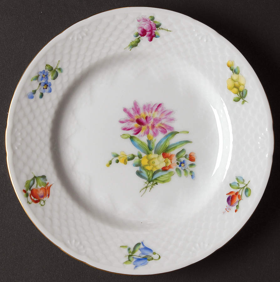 Saxon Flower (White Background) Bread & Butter Plate by Bing & Grondahl-1
