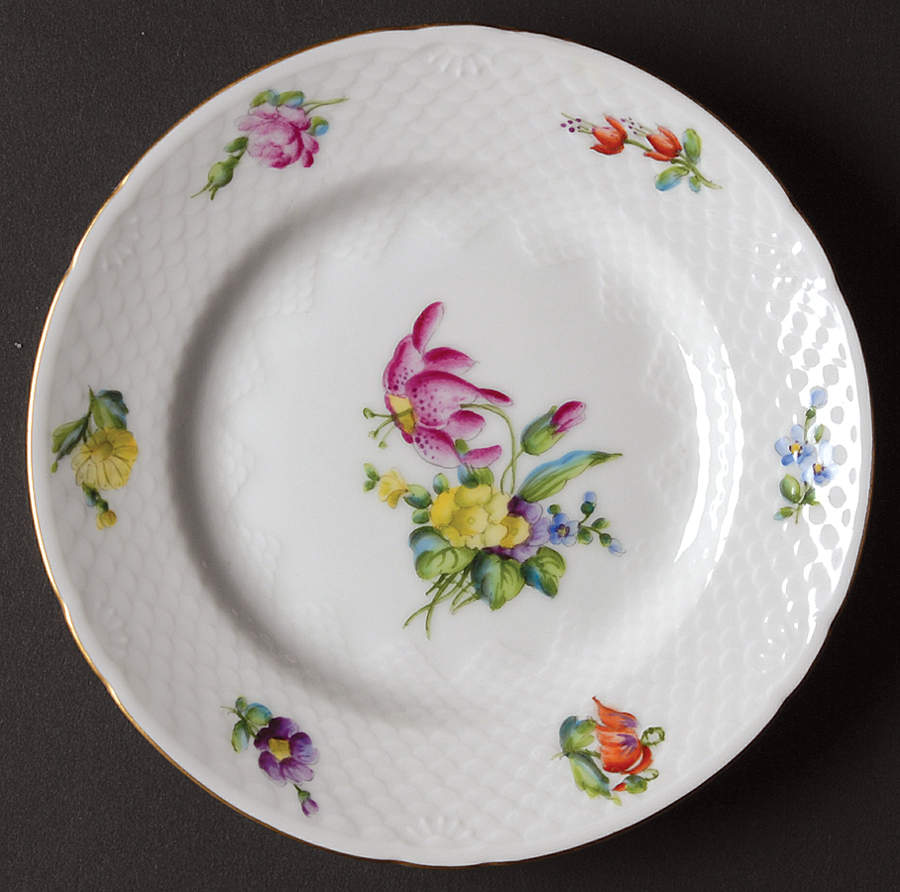Saxon Flower (White Background) Bread & Butter Plate by Bing & Grondahl-1