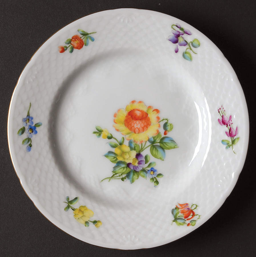 Saxon Flower (White Background) Bread & Butter Plate by Bing & Grondahl-1