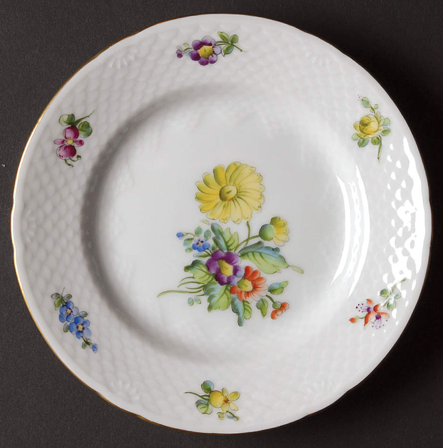Saxon Flower (White Background) Bread & Butter Plate by Bing & Grondahl-1