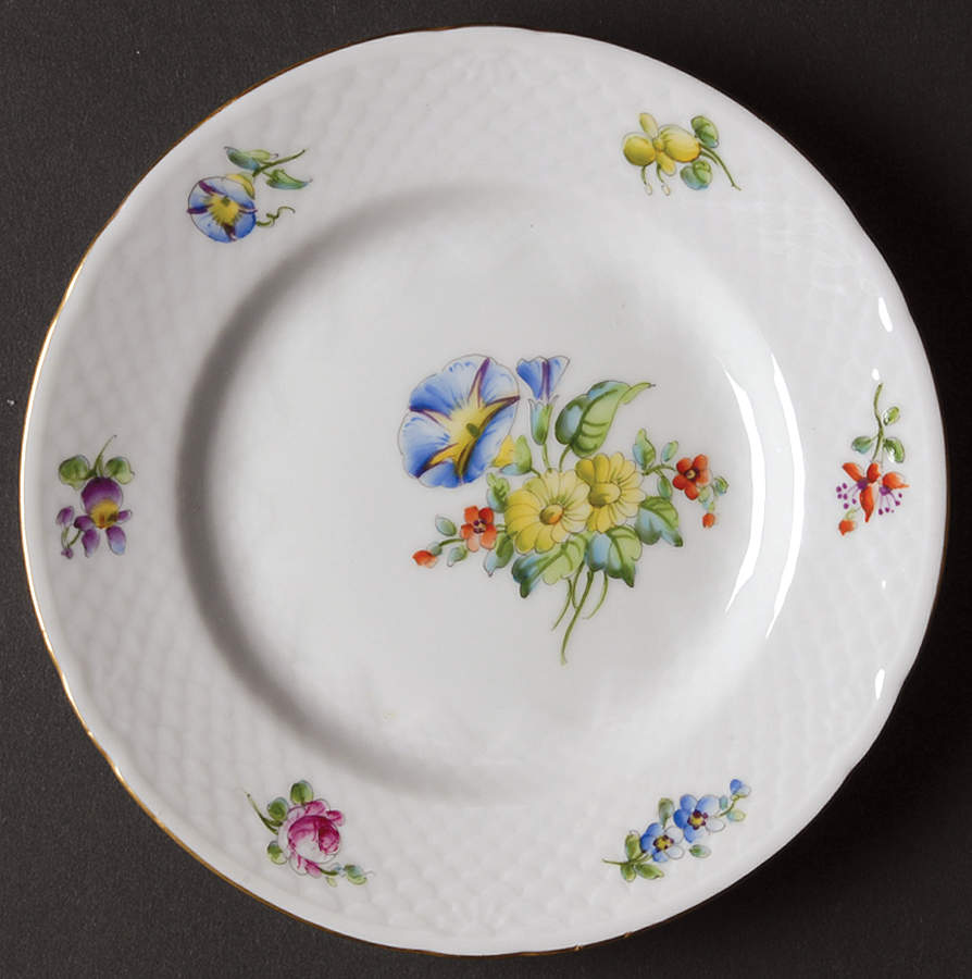 Saxon Flower (White Background) Bread & Butter Plate by Bing & Grondahl-1