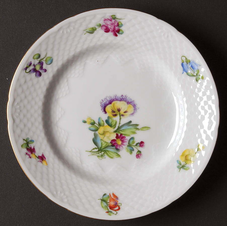 Saxon Flower (White Background) Bread & Butter Plate by Bing & Grondahl-1