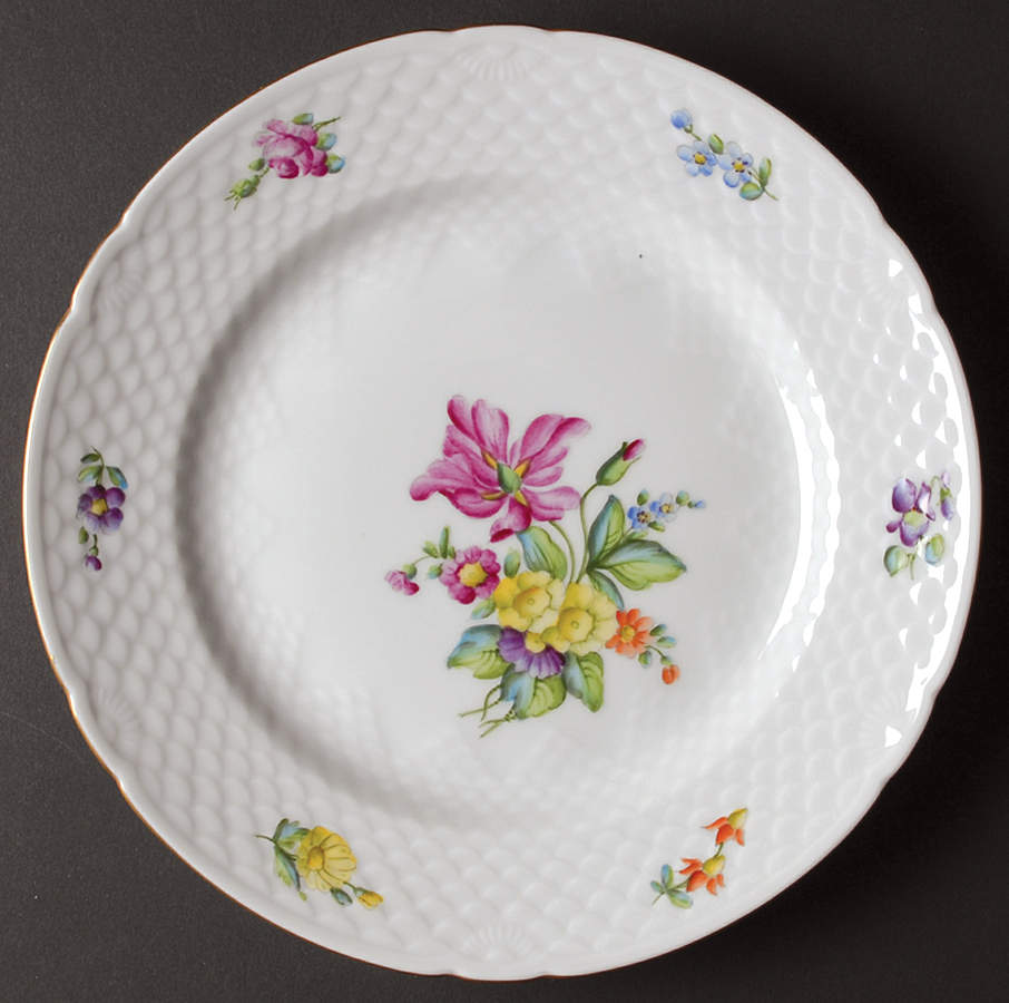 Saxon Flower (White Background) Dinner Plate by Bing & Grondahl-1