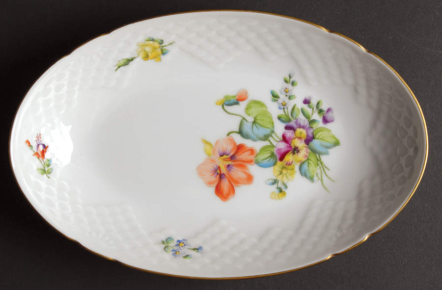 Saxon Flower (White Background) Relish by Bing & Grondahl-1