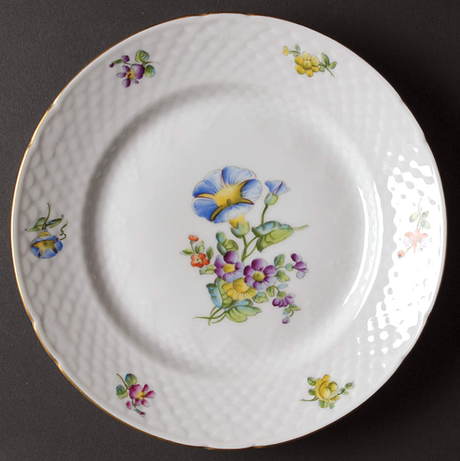 Saxon Flower (White Background) Luncheon Plate by Bing & Grondahl-1