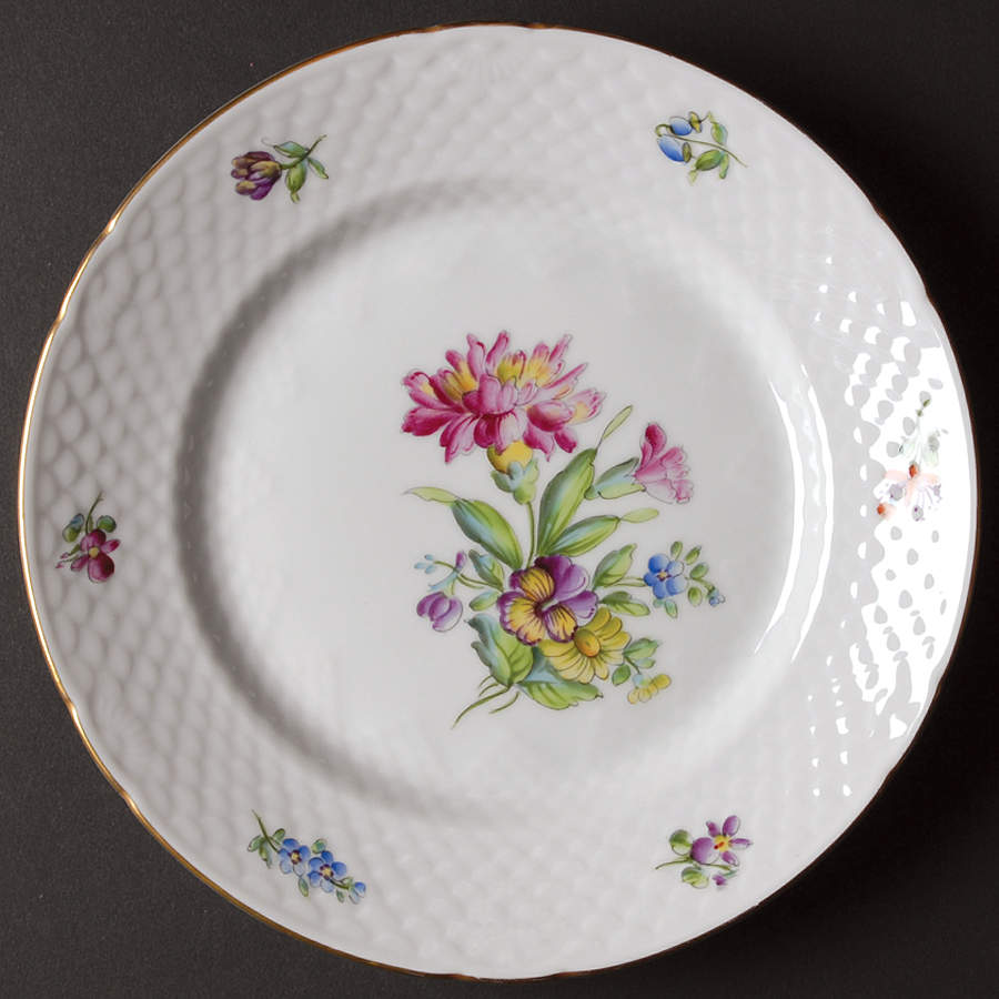 Saxon Flower (White Background) Luncheon Plate by Bing & Grondahl-1