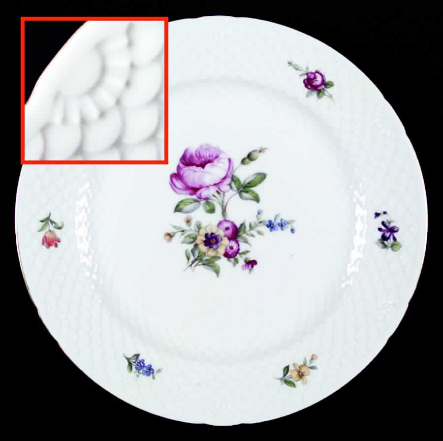 Saxon Flower (White Background) Large Dinner Plate by Bing & Grondahl-1