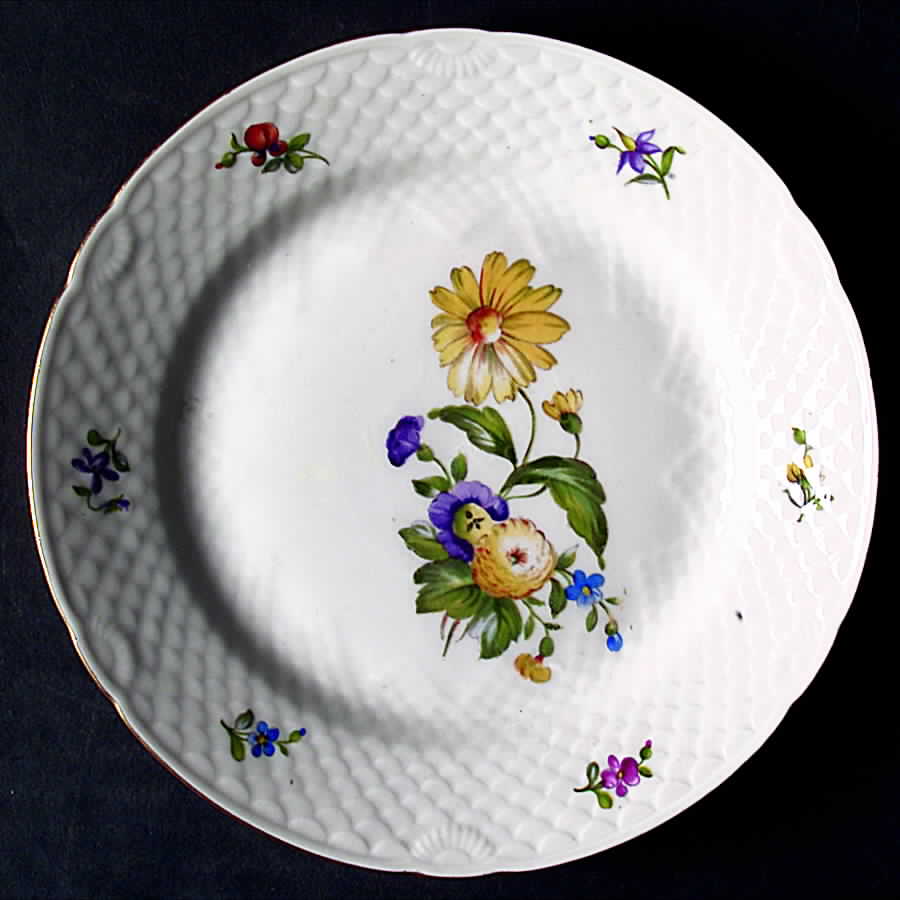 Saxon Flower (White Background) Dessert/Pie Plate by Bing & Grondahl-1