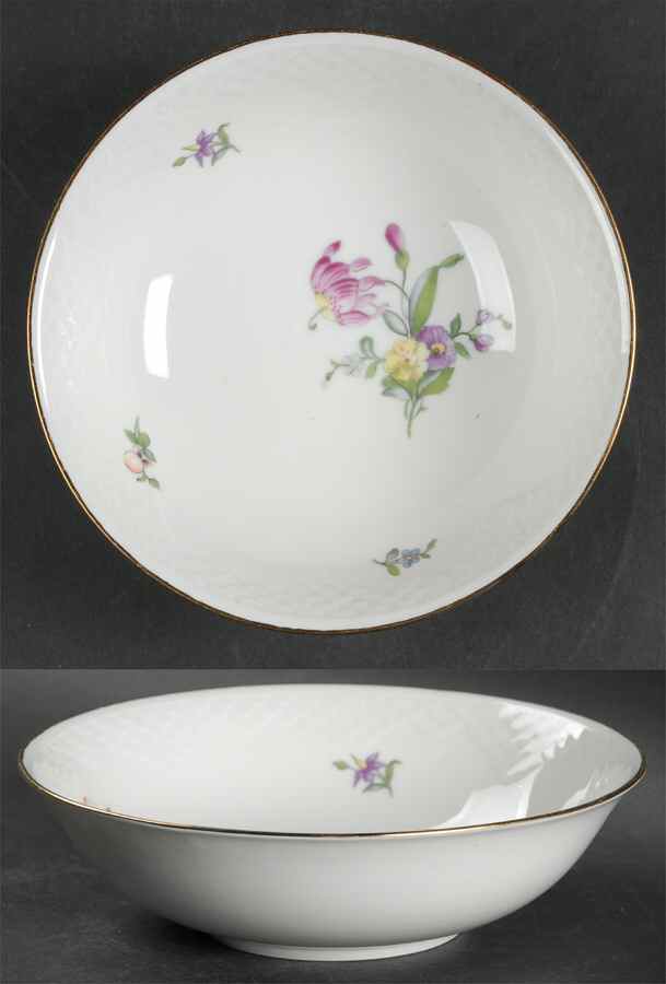 Saxon Flower (White Background) Coupe Cereal Bowl by Bing & Grondahl-1