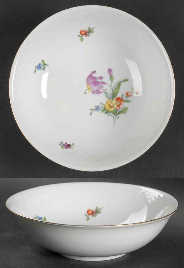 Saxon Flower (White Background) Coupe Cereal Bowl by Bing & Grondahl-1