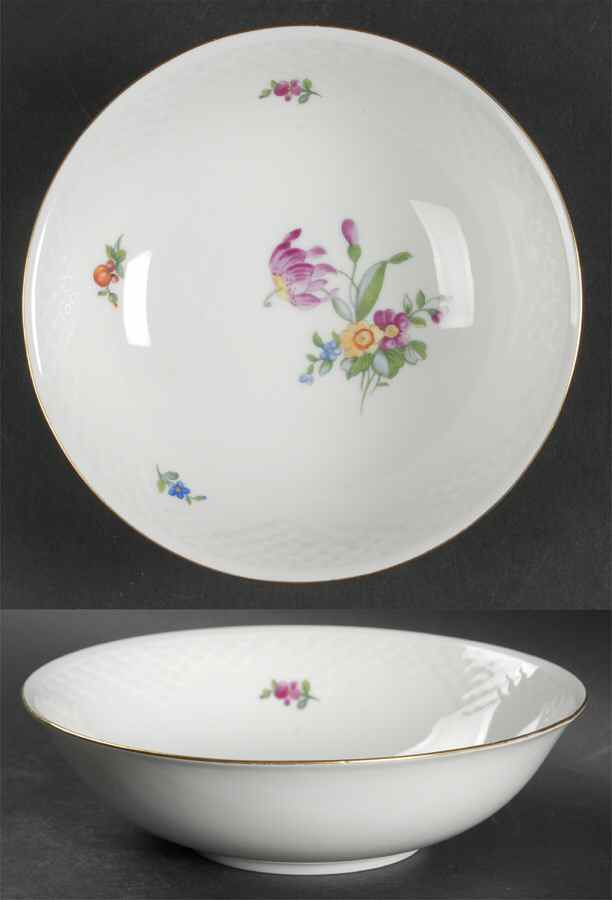 Saxon Flower (White Background) Coupe Cereal Bowl by Bing & Grondahl-1