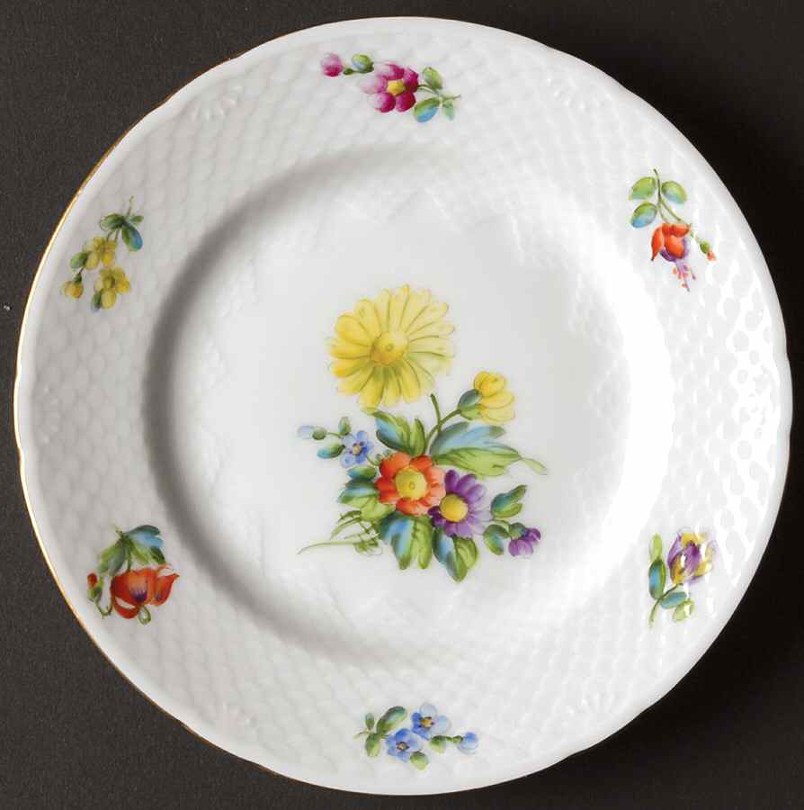 Saxon Flower (White Background) Bread & Butter Plate by Bing & Grondahl-1