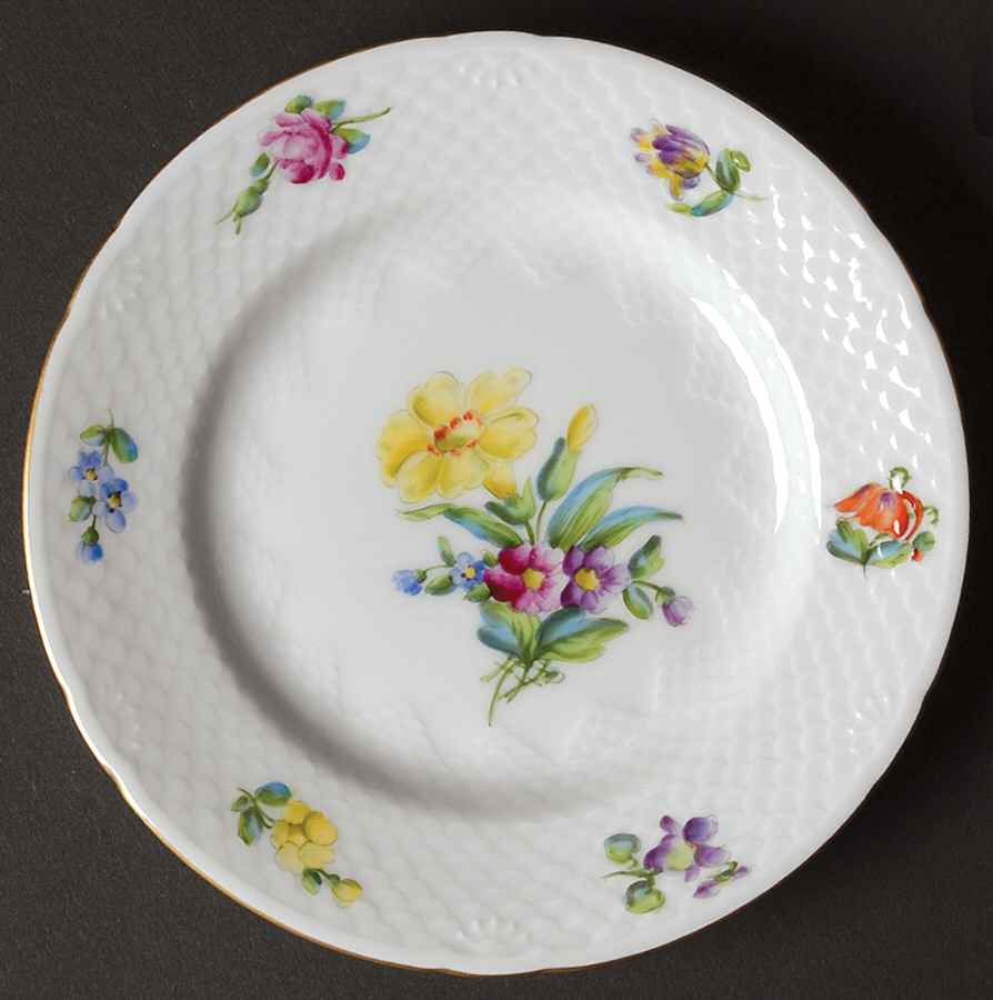 Saxon Flower (White Background) Bread & Butter Plate by Bing & Grondahl-1
