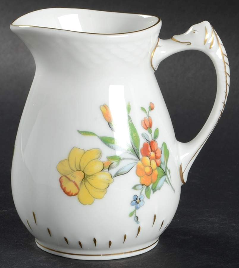 Saxon Flower (White Background) Creamer by Bing & Grondahl-1