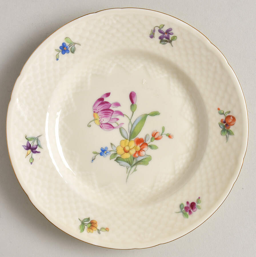 Saxon Flower (Cream Background) Bread & Butter Plate by Bing & Grondahl-1