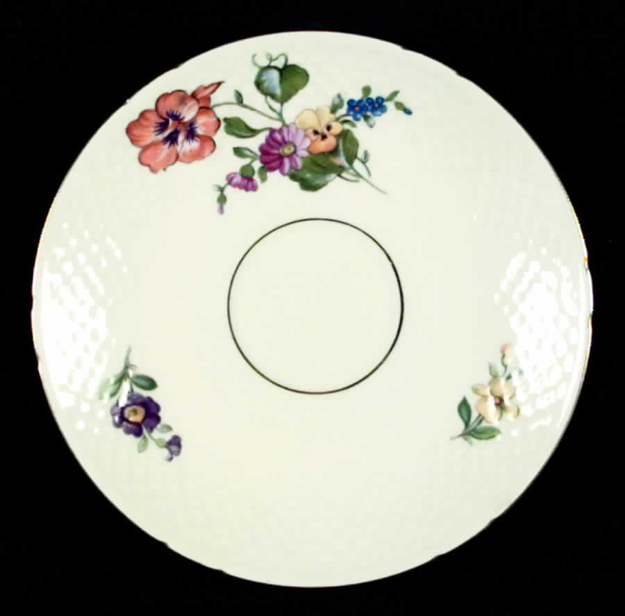 Saxon Flower (Cream Background) Saucer by Bing & Grondahl-1