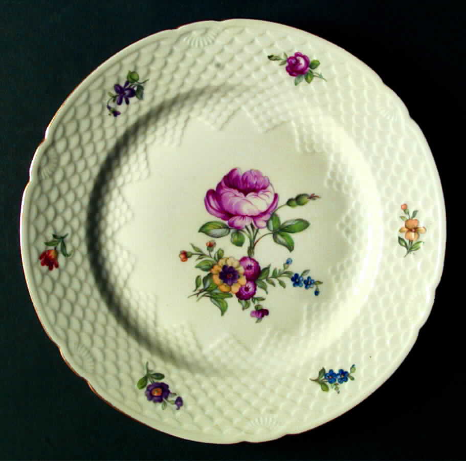 Saxon Flower (Cream Background) Dinner Plate by Bing & Grondahl-1