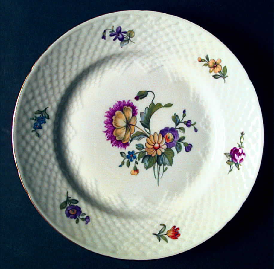 Saxon Flower (Cream Background) Luncheon Plate by Bing & Grondahl-1