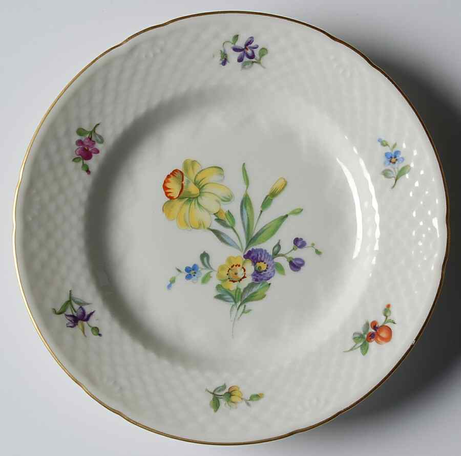Saxon Flower (Cream Background) Bread & Butter Plate by Bing & Grondahl-1