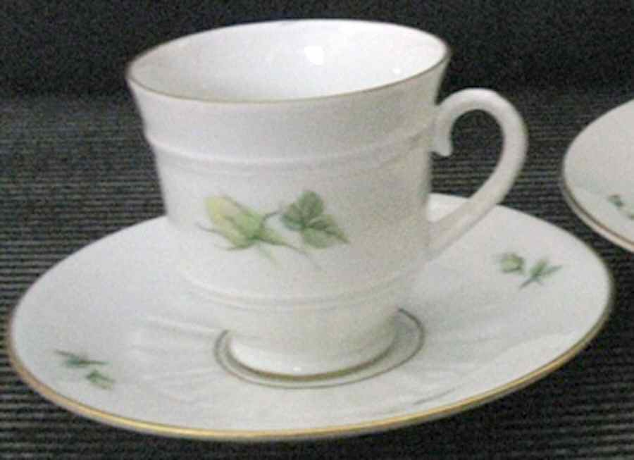 Scotch Rose II Footed Demitasse Cup & Saucer Set by Bing & Grondahl-1