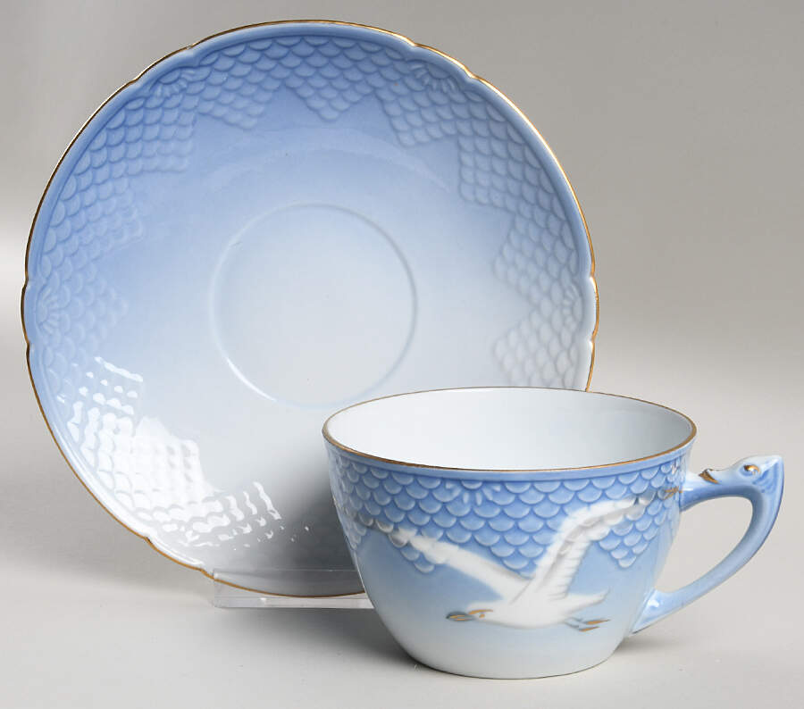 Seagull Oversized Cup & Saucer Set by Bing & Grondahl-1
