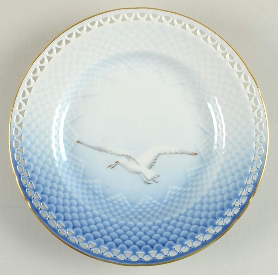 Seagull Pierced Bread & Butter Plate by Bing & Grondahl-1