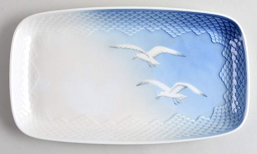 Seagull Large Sandwich Tray without Gold Trim by Bing & Grondahl-1