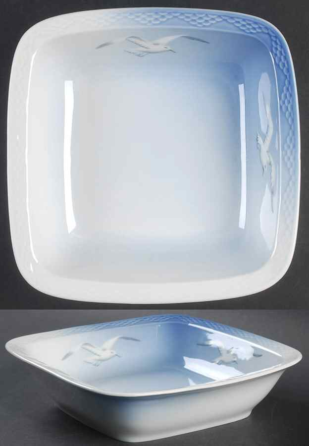 Seagull 8" Square Vegetable Bowl-No Gold by Bing & Grondahl-1