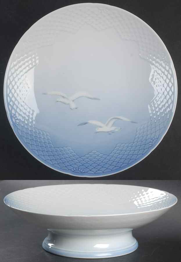 Seagull No Gold Round Compote (Height X Width) by Bing & Grondahl-1